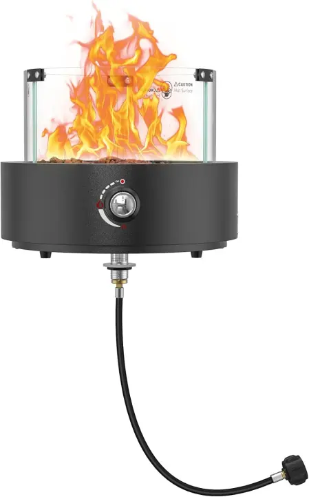 15.7" Tabletop Gas Fire Pit — Portable Propane Fire Table Insert