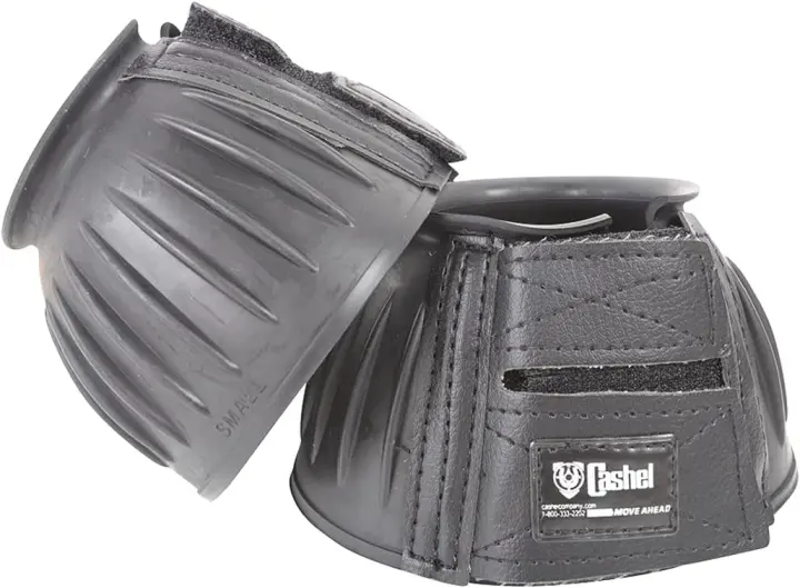 Cashel Rubber Bell Boots — Black, Size L (BB-BL-L)