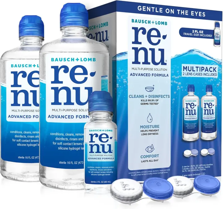 Renu Advanced Multi-Purpose Contact Lens Solution — 16 oz Twin Pack